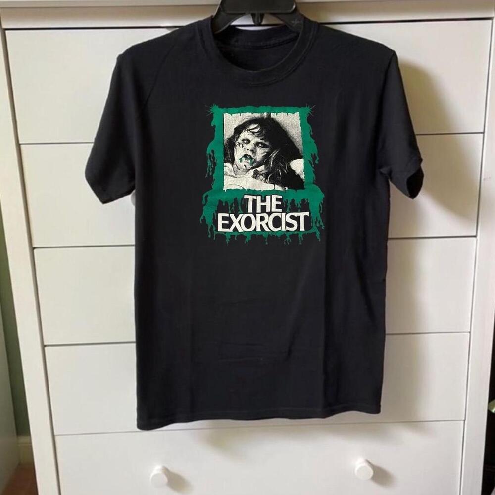 The Exorcist Movie Promo Tee Shirt Black With Green Graphics